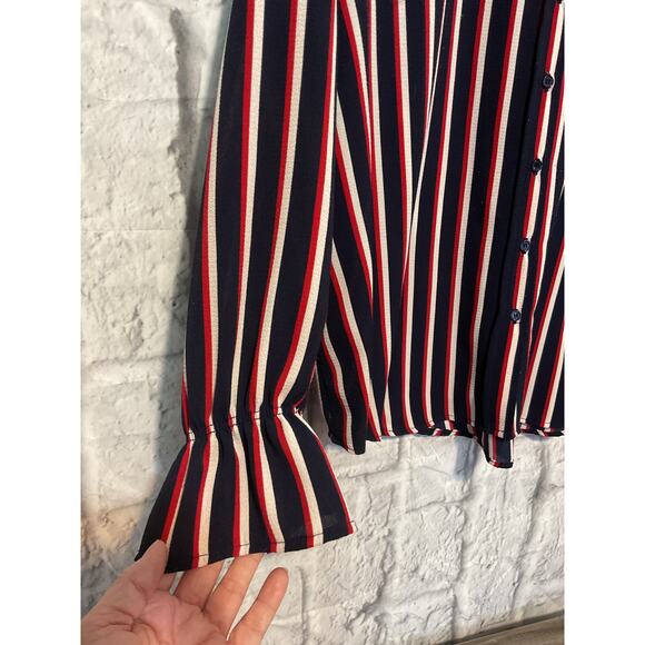 ELLE Stripe Button Shirt XXL - Picture 3 of 6
